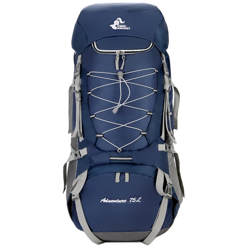 Бесплатный Рыцарь 75л водостойкий походный рюкзак легкий походный рюкзак туристические альпинистские рюкзаки треккинговые рюкзаки - Цвет: Blue
