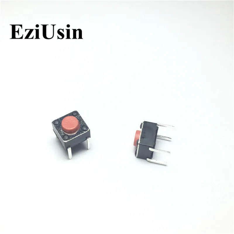 EziUsin 100pcs 6*6*4.5 Straight Pins Red PCB Keyboard Light Touch Micro Switch Mini Button Keys Interrupteur DIY For Maker |
