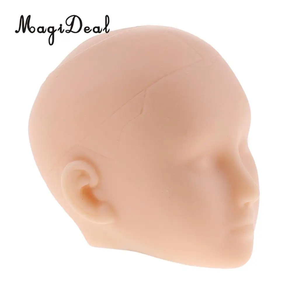 MagiDeal 1:6 Scale Vinyl Action Figure Doll Head Reference Sculpting Makeup Practice for Dolls Model Children Toy General Skin