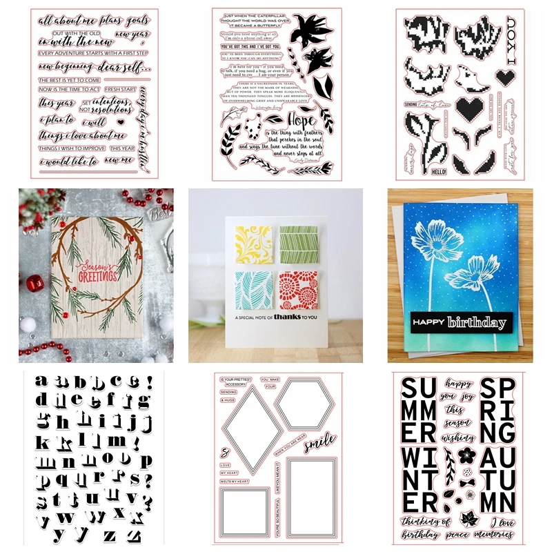

6x8inch Mixed Transparent Clear Silicone Stamp Set/Seals for DIY Scrapbooking/Photo Album Cards Making Decorative Clear Stamp