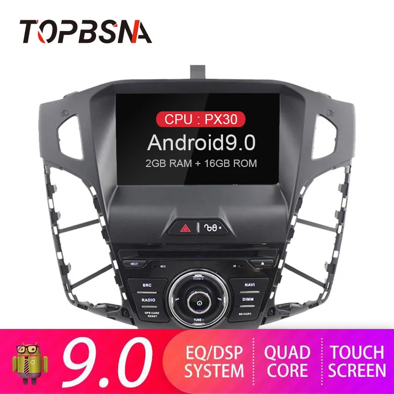TOPBSNA Android 9,0 автомобильный dvd-плеер для Ford Focus 2012 2013 Мультимедиа gps Navi 1 Din автомобильный радиоприемник стерео wifi RDS Аудио