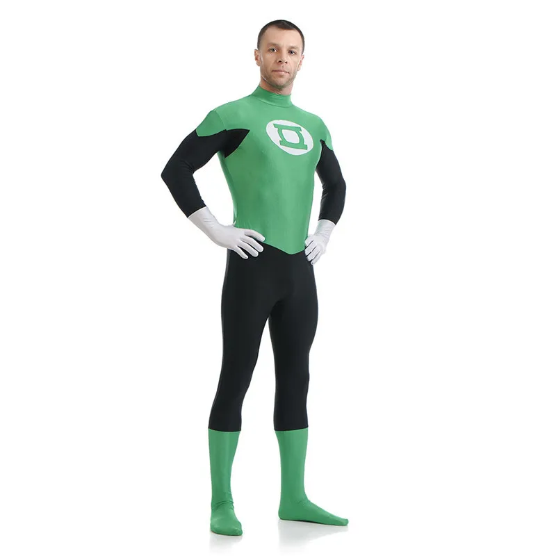 Фильм Костюм зеленого фонаря Hal Jordan супергероя Косплэй взрослые комплекты супер