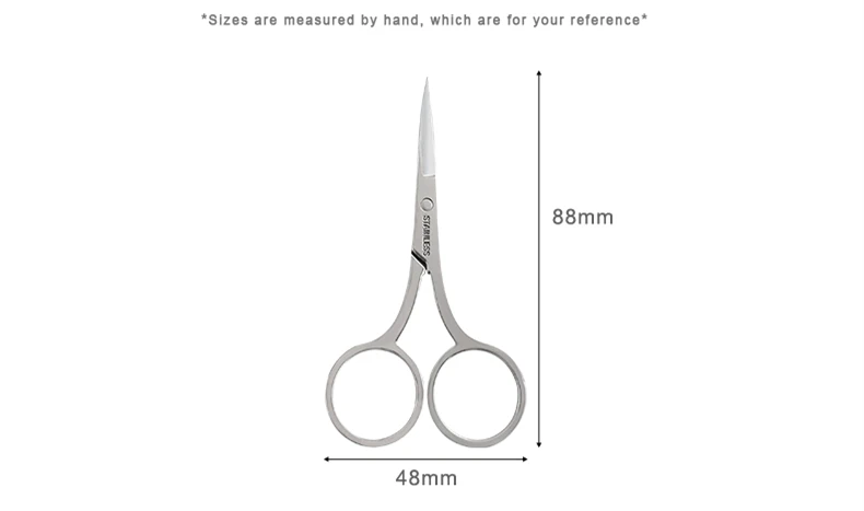 Stainless Steel Sharp Tip Eyebrow Makeup Scissors Manicure Lady Baby Facial Hair Trimming Tweezer Scissors Make Up Beauty Tool