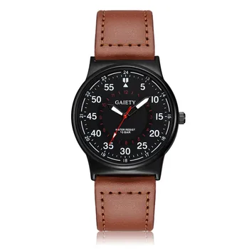

Men Business Fashion Leather Band Analog Quartz Round Wrist Watch Watches dropshiping Size:case:40*40*8mm,band :242*21mm Y7818