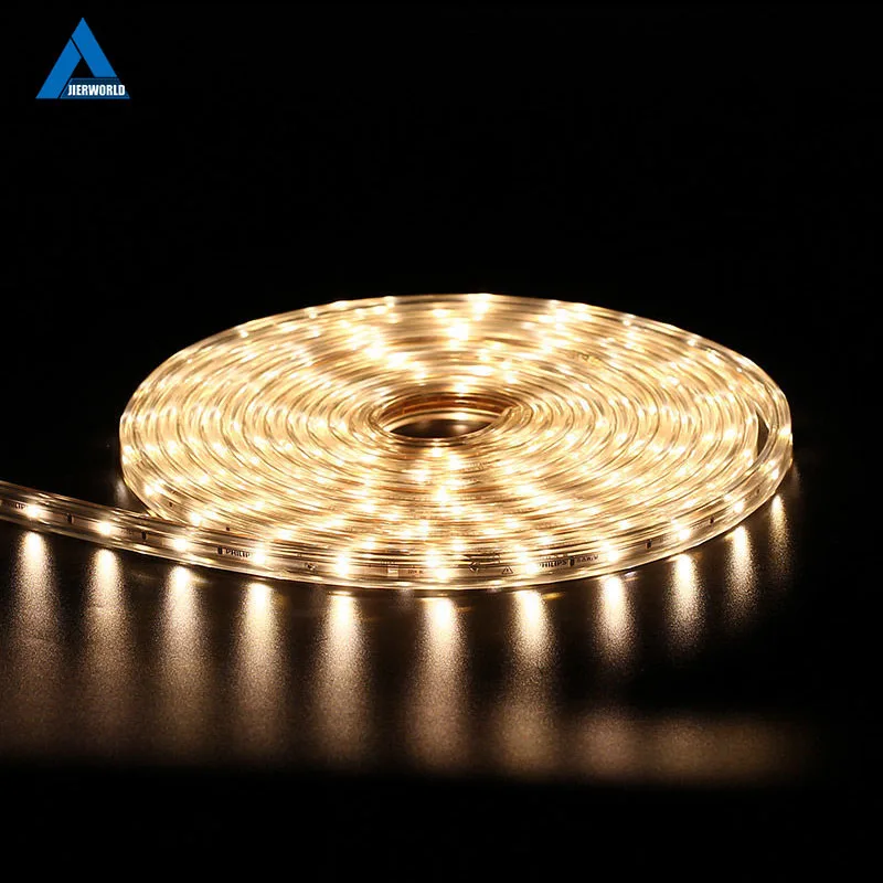 #cheap Warm White 220V Tape Strip SMD 5050 Waterproof High Safety High Brightness Led Tape Strip Light LED Strip Decorative Led Lights