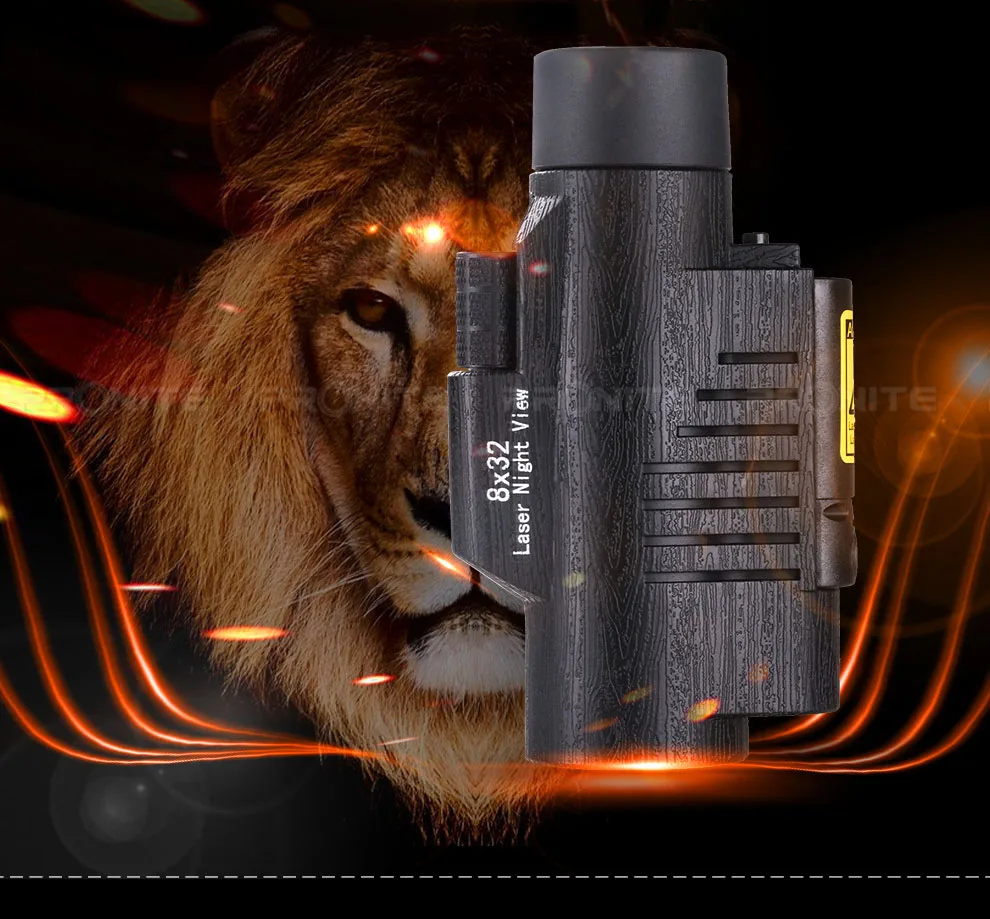 Профессиональный Монокуляр Zoom Vision 8x32 фокусирующий телескоп высокой мощности HD лазер ночного видения монокль охотничий Spyglass ночной вид