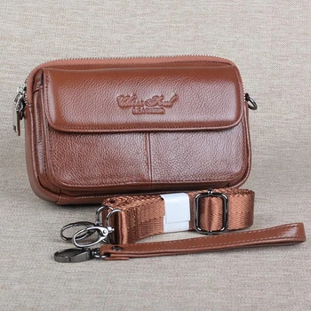 

Men's Clutch Bags for men Genuine Leather Waist Bag Hand Shoulder Bag Male Money Wallets Phone Pouch Women Party Coin Purse