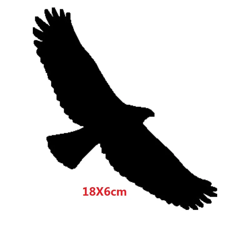 Наклейка на стену с животным узором, этнический Орел, птица, ястреб, Виниловая наклейка на окно автомобиля, кузов, черный, серебристый цвет, 18X6 см