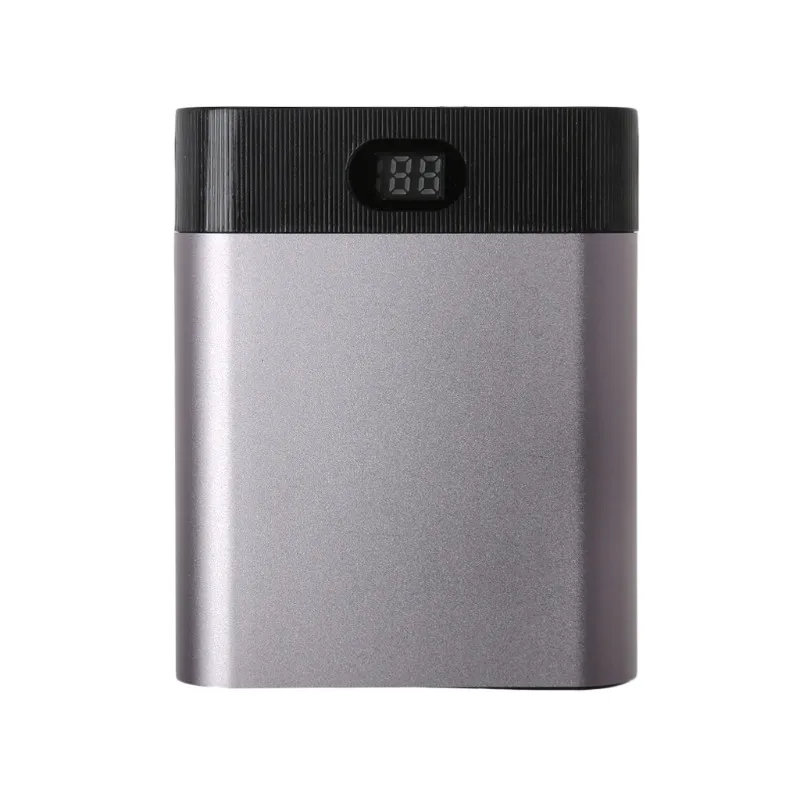 OOTDTY 2 usb порта 4x18650 DIY портативный держатель батареи ЖК-дисплей Внешний Аккумулятор Чехол - Цвет: Gray