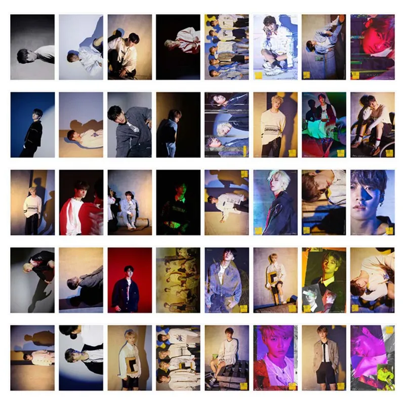 

40pcs/Set KPOP Stray Kids New Album YELLOW WOOD Crystal Card Lomo Cards Stickers Photocard Poster Gift Stationery Set