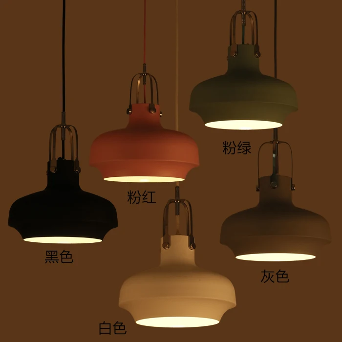  Danish Space Copenhagen Pendant Light Nordic Painted Colorful Aluminium E27 Led Suspension Lamp For - 32853876770