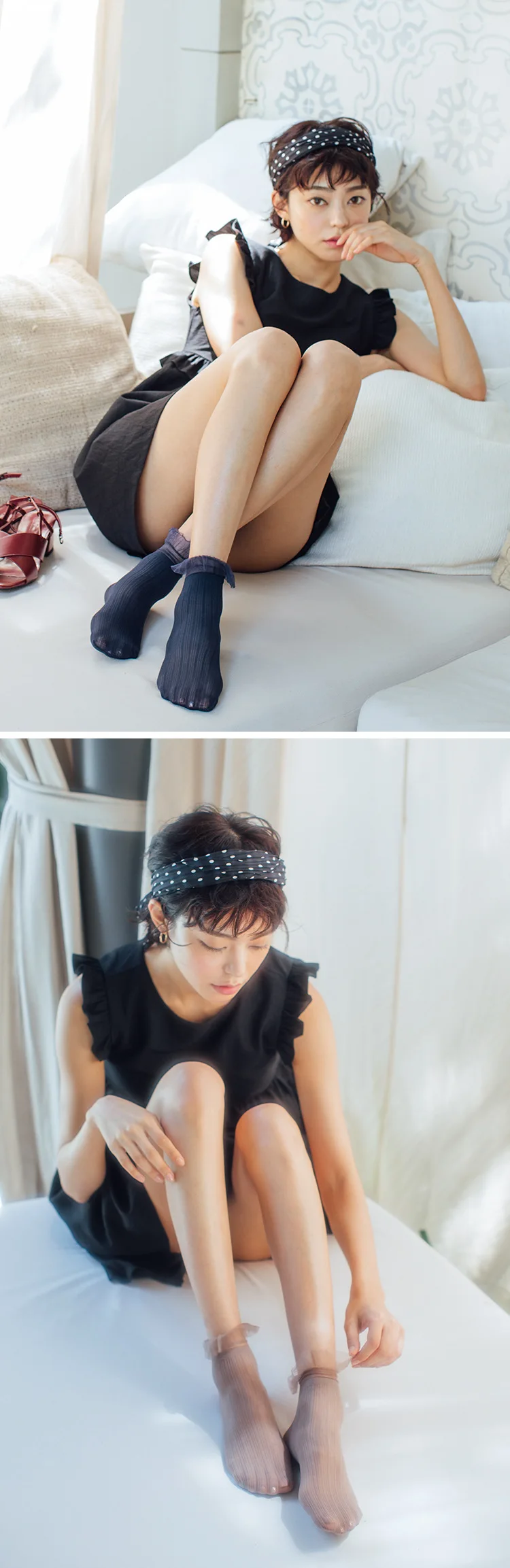 Women's Fabulous Mesh Thin Long Socks-Style2