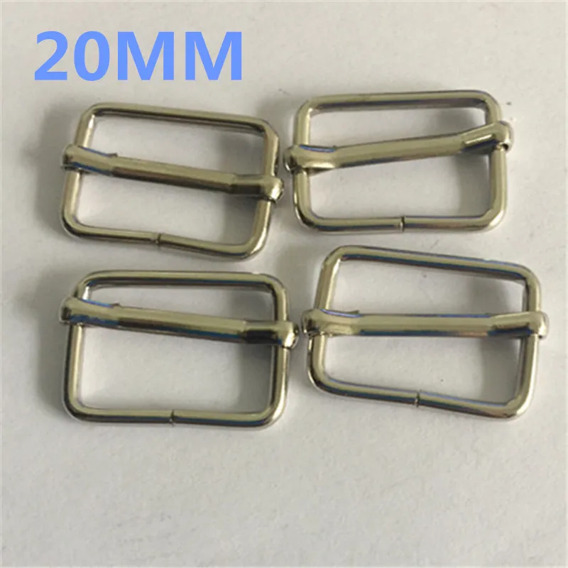 50pcs 20mm Metal Buckles for Leather Belt Slide for Adjustable ring