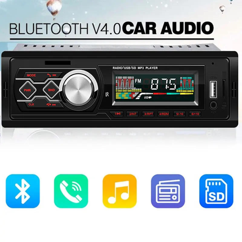 Универсальный автомобильный Mp3 радио плеер Bluetooth Fm Поддержка USB SD Дистанционное управление U воспроизведение диска AUX Стерео усилитель громкой связи
