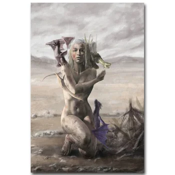 

Game Of Thrones Art Silk Fabric Poster Print 13x20 24x36 TV Series Jon Snow Daenerys Stormborn Picture for Wall Decor 03