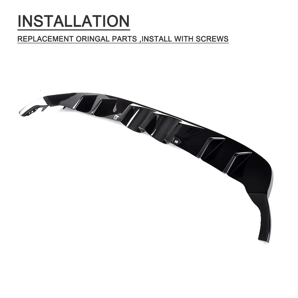  Black PP Car Rear bumper Diffuser Lip Spoiler For Volkswagen VW Golf 7 VII Standard and GTI 2017 20
