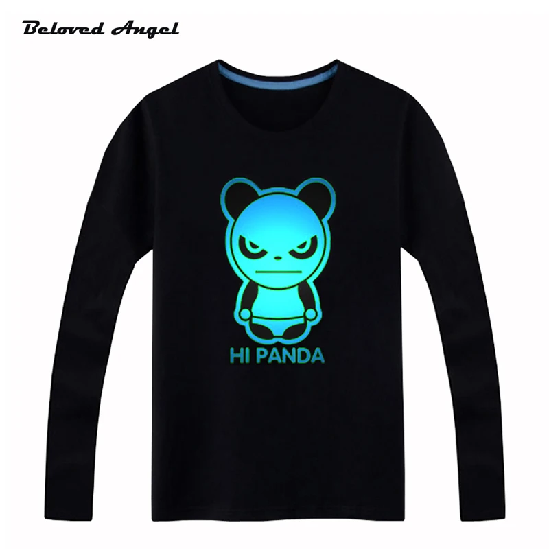 2019 Brand New Luminous Long Sleeve T-Shirt Boys T Shirt Batman Christmas Teen Girl Tops For 3-15 Yrs Teenage Toddler Boy Tshirt