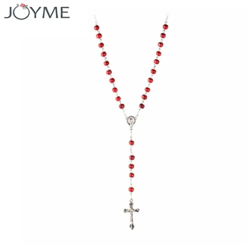 Ожерелье из католического розария с крестом бусин|cross vintage|crucifix crossrosary necklace |