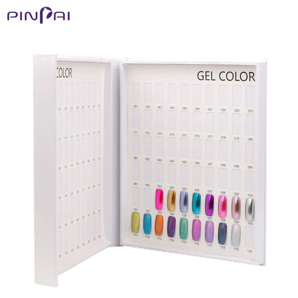 

Pinpai Professional Model Nail Gel Polish Color Display Box Book Dedicated 120 Color Card Chart Painting Manicure Nail Art Tools