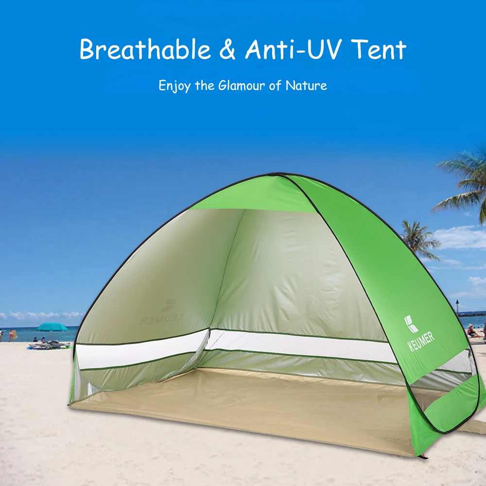 KEUMER Automatic Beach Tents 2 Persons Pop Up Open Camping