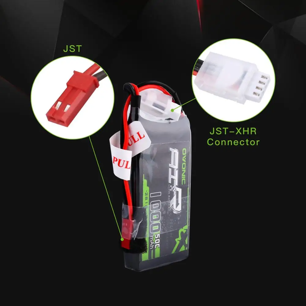 Комплект аккумуляторов 2x Ovonic 7 4 В 1000 мА · ч 50C 100C LiPo 2S с разъемом JST для миниатюрных