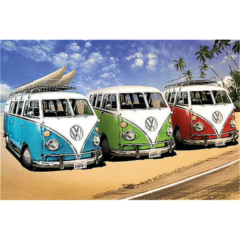 

vw bus Full Square Daimond 5D DIY Diamond Painting big car Embroidery Cross Stitch Rhinestone Mosaic Painting Decor Gift