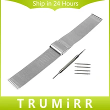16mm 18mm 20mm 22mm Correa para CK Milanese (Calvin Klein) Mujeres de los hombres de Venda de Reloj de Pulsera Correa de Acero Inoxidable de Malla + Herramienta Pin