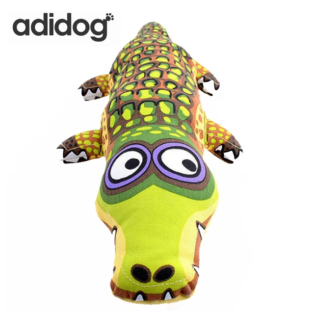 39*15cm Cartoon Crocodile Shape Canvas Dog Toy Puppy Sound Chew Toys For Chihuahua Small Large Dogs Pet Product adidog