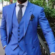 Королевский Буле Custome Homme мужские костюмы офисный бизнес Terno Masculino Свадебная вечеринка выпускной вечер Terno(куртка+ брюки+ галстук+ жилет+ носовые платки