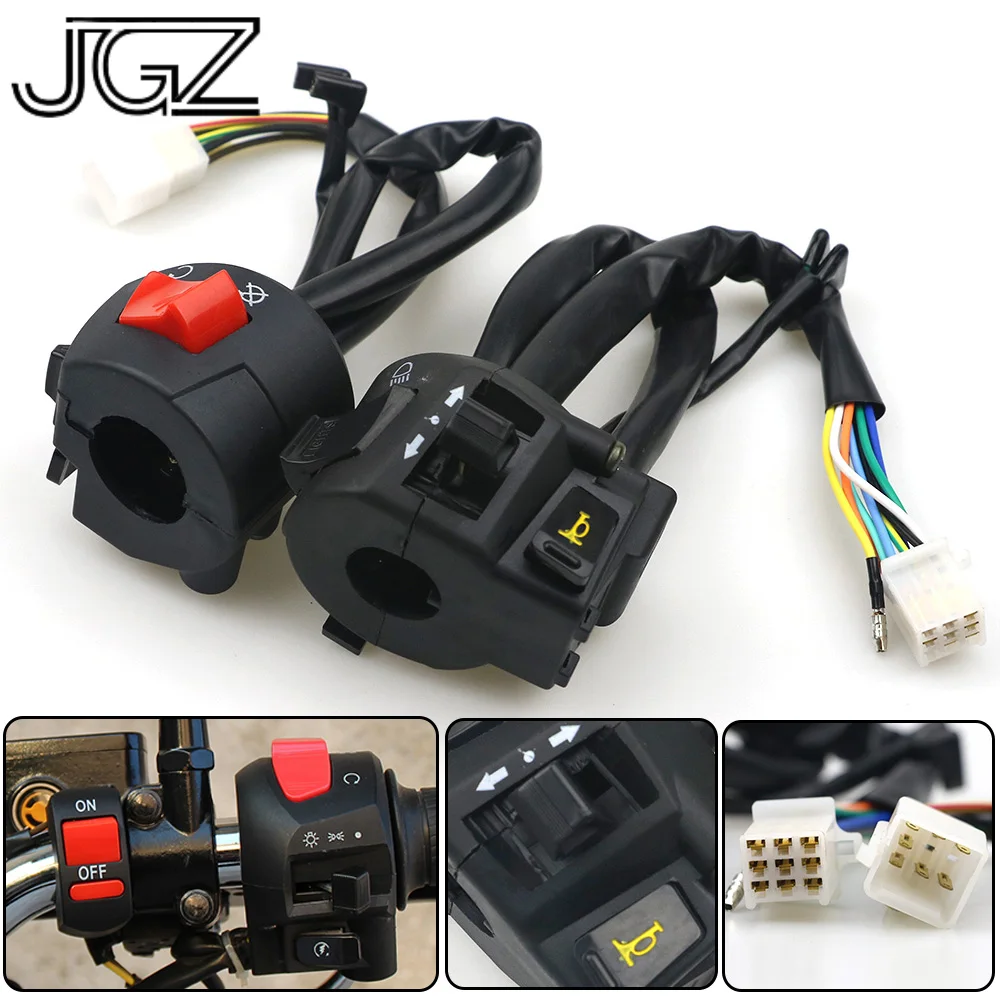 

7 Functions Motorcycle Universal On Off Handlebar Turn Signal Switches Horn Button Ignition Headlight Fog Light Control Switch