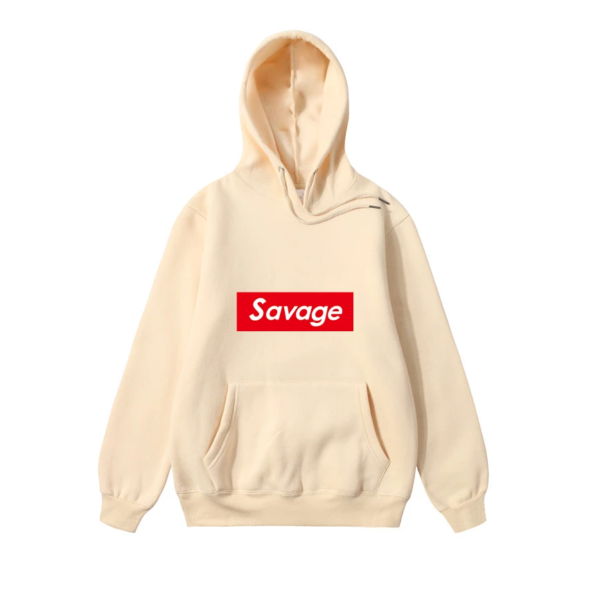 

2018 New 21 Savage Street Wear Wool Cotton Suprem Hoodies Parody No Heart X Savage Hoodie Sweatshirt Men Women Hip Hop