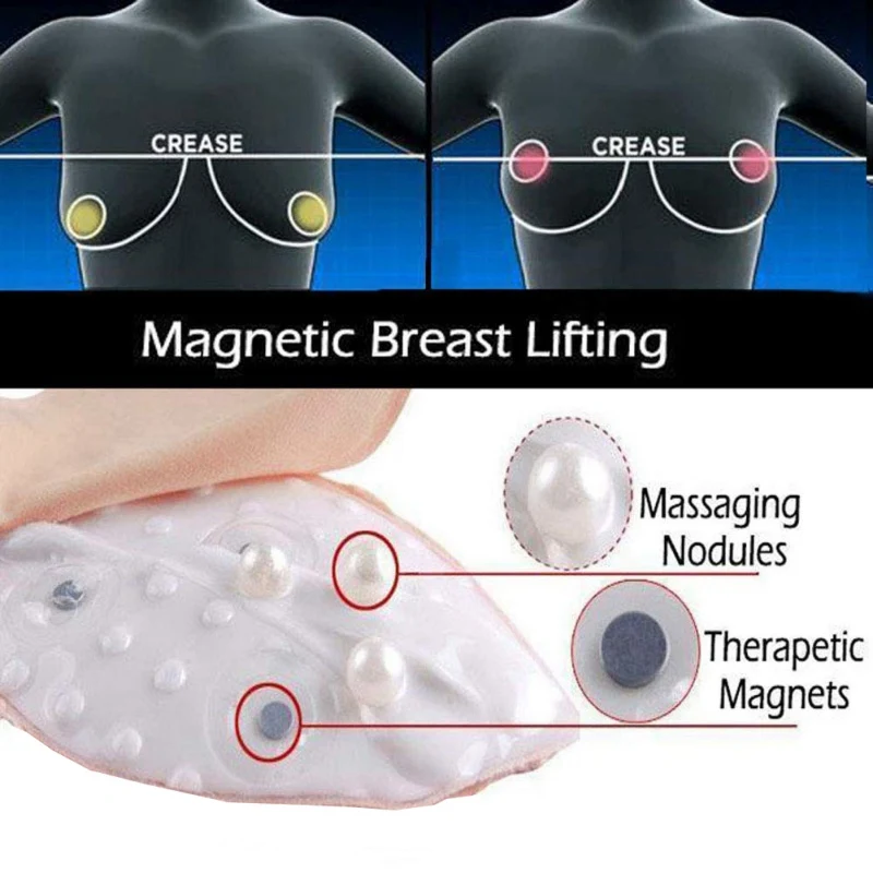 1 пара мгновенных магнитной терапии бюстгальтер вставки увеличение бюста лифт бюст вверх анти-провисания груди массажер