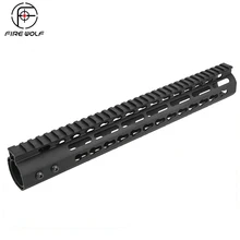 

FIRE WOLF 13.5" inch Free Float NSR KeyMod Handguard Mount Bracket with Detachable Rail BLACK Barrel Nut For AR-15 M4 M16