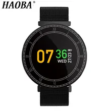 HAOBA умный Браслет цветной круглый экран Мониторинг кислорода в крови пульса Многофункциональный Bluetooth спортивный смарт-браслет