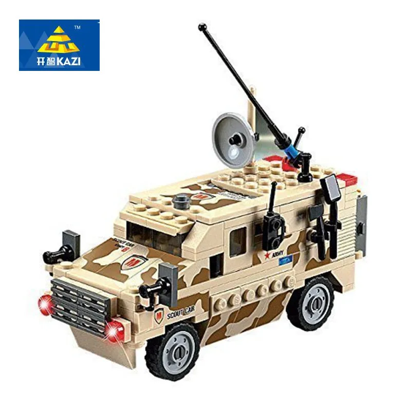 KAZI модели строительные игрушки, совместимые с K84024 219 шт. танковые блоки игрушки хобби для мальчиков и девочек строительные наборы