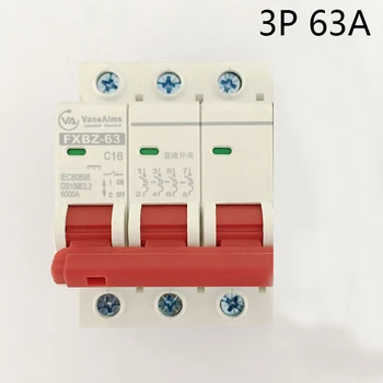 

3P 63A DC 500V Solor Circuit breaker MCB 3 Poles C63 FXBZ-63