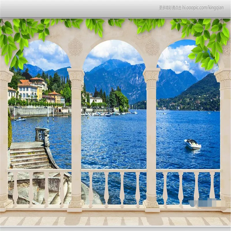 Обои для murals-3d домашний декор фото фон обои фотосъемки с изображением арки озера