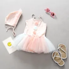 Детские купальники для девочек цельный Купальник s изящное платье принцессы для девочек Плавание костюм детские купальные костюмы tankini пляжное платье Купальник+ шляпа