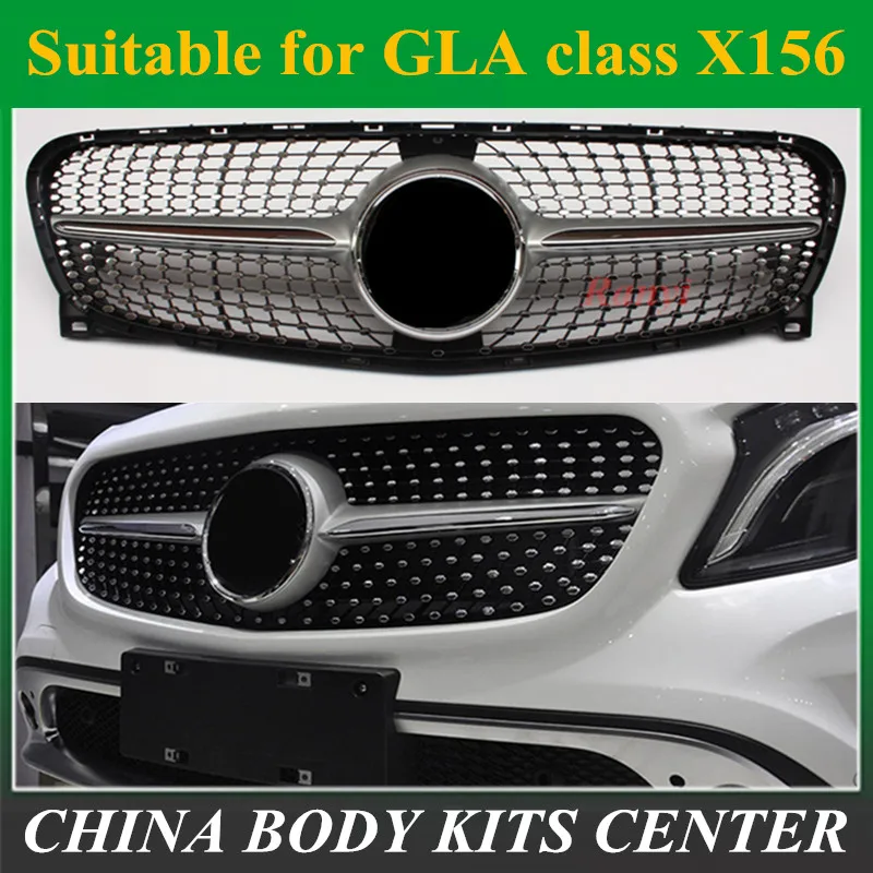 Алмазная решетка для M Benz GLA Class X156 радиатора GLA180 200 250 GLA45 2014 16 ABS без центрального