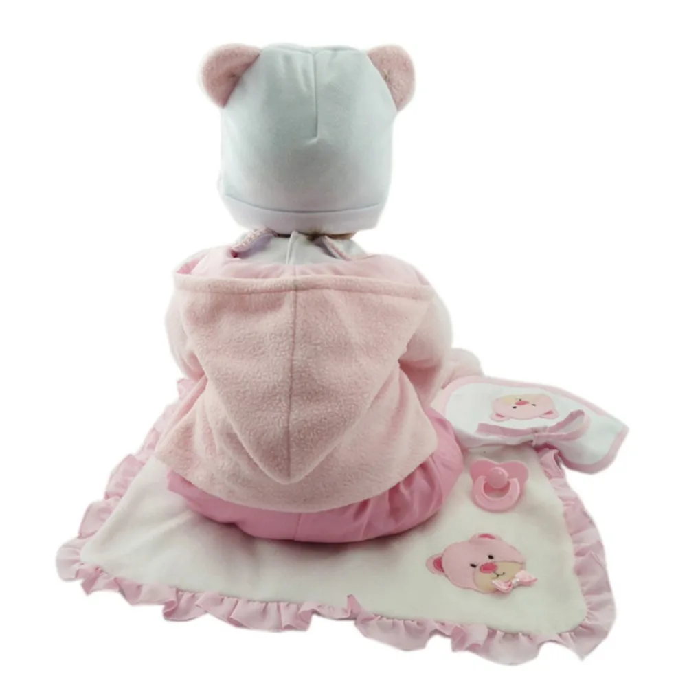 OCDAY 55 см Силиконовые Reborn Baby Doll игрушка ткань средства ухода за кожей с плюшевым мишкой детский приятель подарок для девочек Baby Alive Bebe Reborn