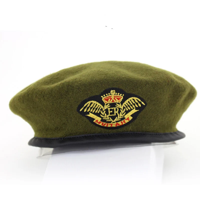 High Quality Wool Berets Fashion Army Cap Star Emblem Sailor Dance Performance Hat Trilby Chapeau For Men Women Unisex 4