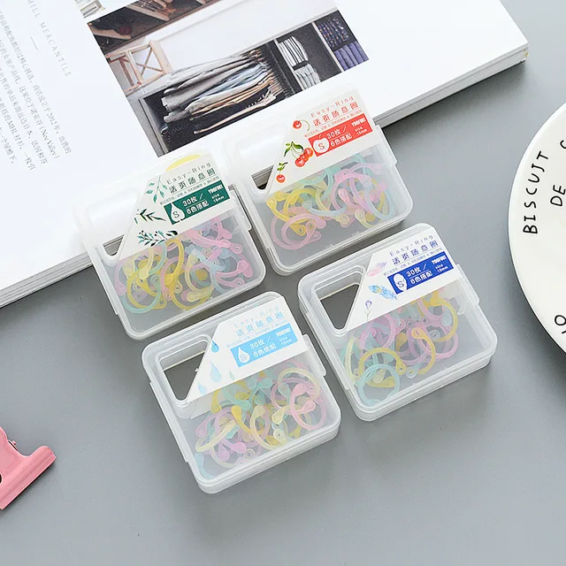 Colored Easy Ring Paper Book Loose Leaf Binder Multi-function Circle Calendar Ring Keychain Key Ring