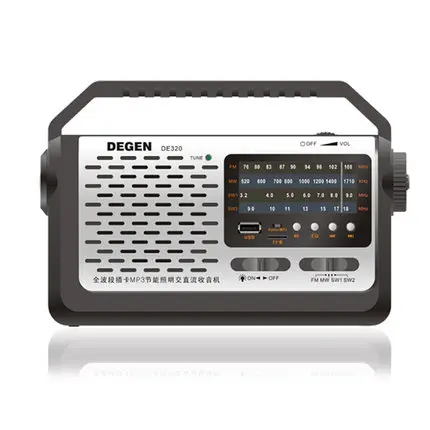 Mp3 плеер Degen DE320 2 в 1 FM/MW/SW радио портативный многодиапазонный коротковолновый