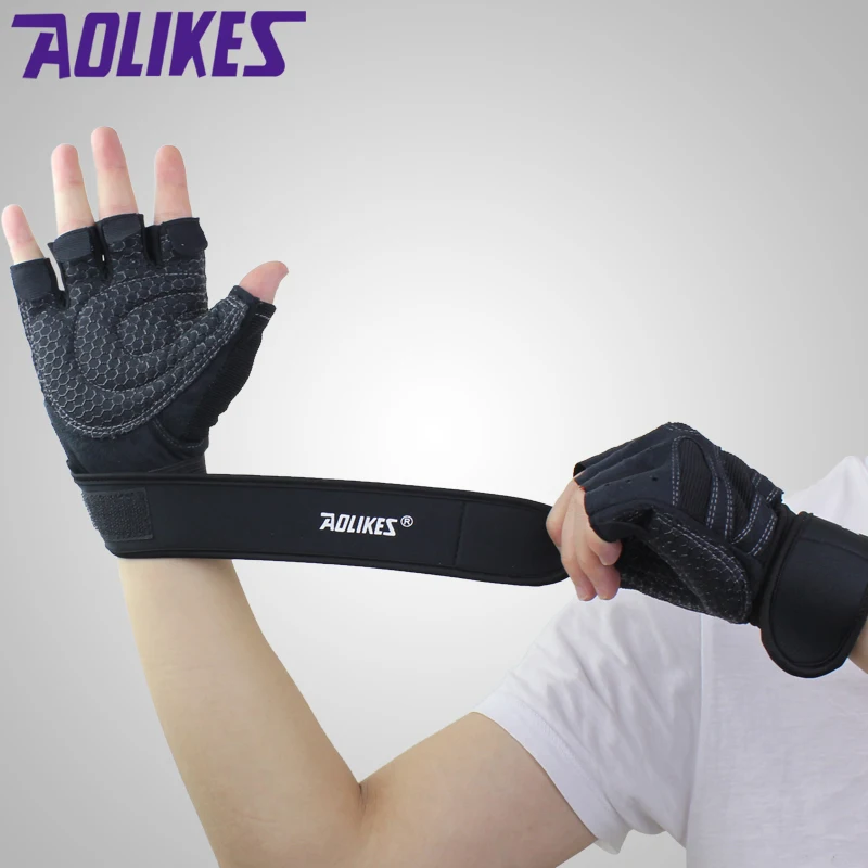 Aolikes قفازات التدريب ياقة الجسم تنمية المهارات multifunction الرجال النساء امتصاص العرق قفازات المقاومة الاثقال