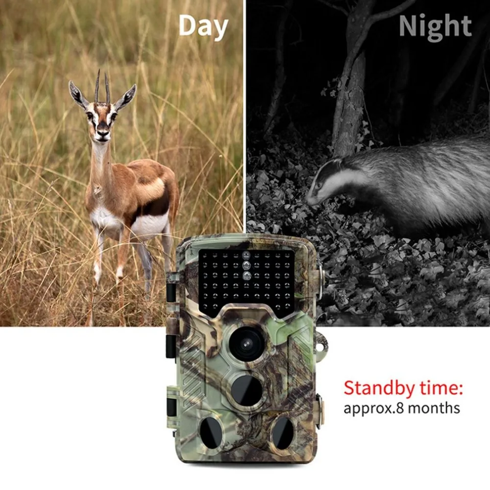 

16MP 1080P HD Trail Camera Infrared Night Vision Wide Angle Hunting Camera IP56 Waterproof Cam for Wildlife Animal Monitoring