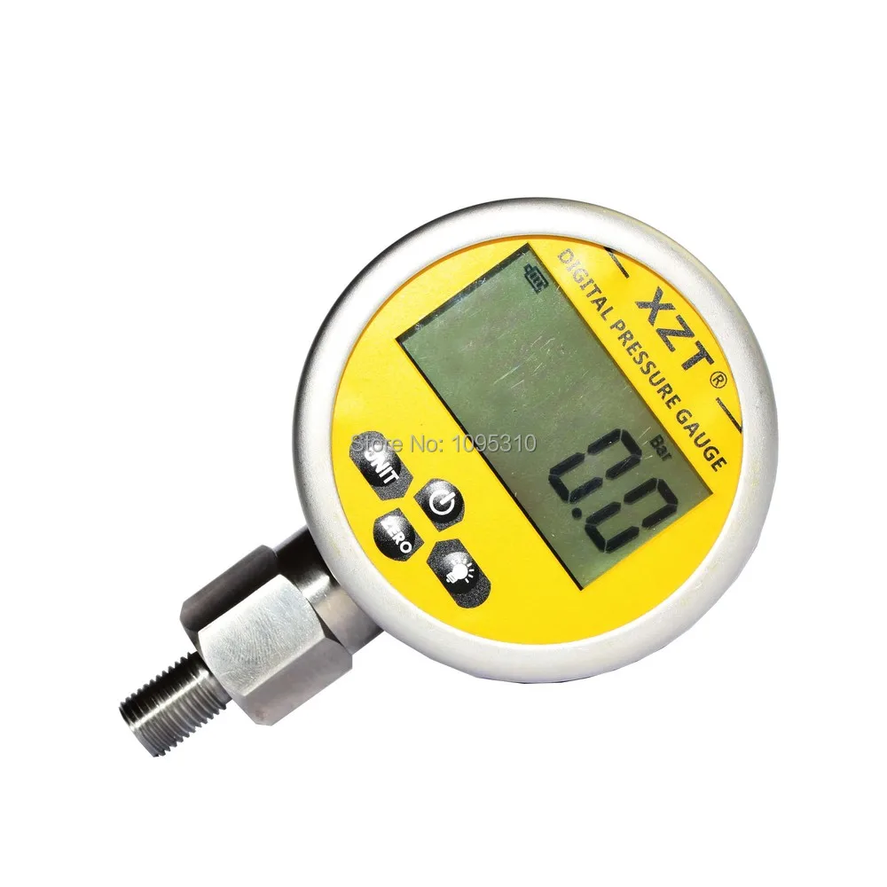 XZT 80mm 700BAR/10000PSI BSP1/4 Digital Hydraulic Pressure Gauge Base