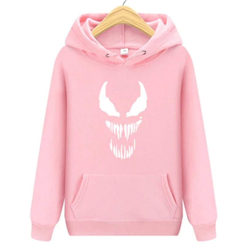 

Men & Women Fashion Casual Sports Long Sleeve Hoodie Anime Man Wei Venom Print 2019 Autumn Winter New Pullover