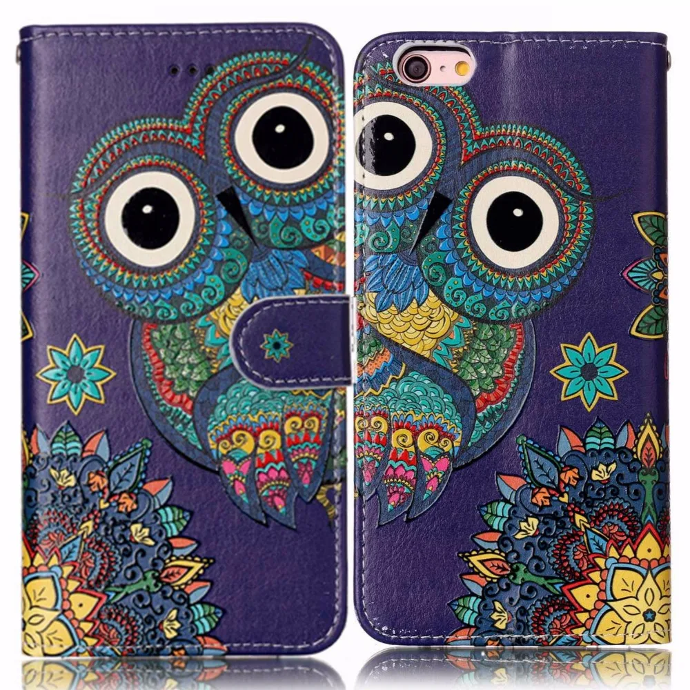 Flip Leather Case For Fundas iphone 5S case For coque iphone 6S 6 7 8 Plus X XS MAX XR 3D Relief Wallet Cover Stand Phone Case