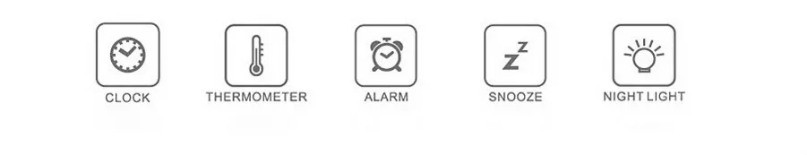 Будильник Часы-фонарик КР цифровой светодиодный датчик температуры с подсветкой 7-изменения цвета Повтор Функция электронные часы