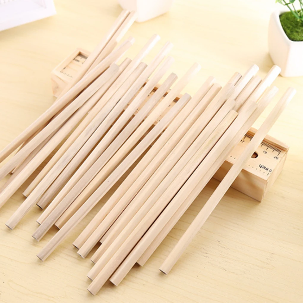 

New Eco-friendly Natural Wood Pencil HB Blank Hexagonal Standard Pencil